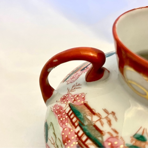 Kutani Satsuma Geisha Girl Japanese Vase, Vintage EUC - Picture 7 of 10